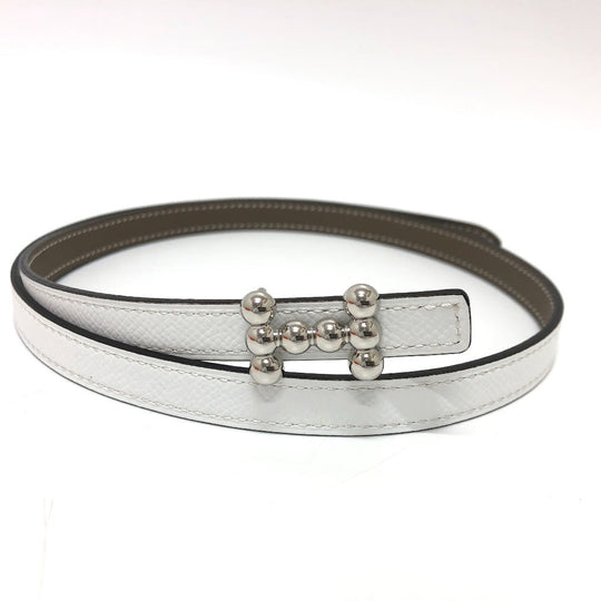 HERMES belt Epsom, Swift gray bubble Women 75 Used Authentic
