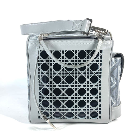 Dior Shoulder Bag 1ESDU035CDP_H42E Canvas, Leather gray CD Diamond Dior Hit the Road Pet Carrier Bag unisex(Unisex) Used Authentic