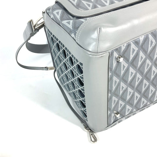 Dior Shoulder Bag 1ESDU035CDP_H42E Canvas, Leather gray CD Diamond Dior Hit the Road Pet Carrier Bag unisex(Unisex) Used Authentic