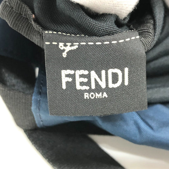 FENDI Backpack 8BZ045 Nylon Navy Zucca logo unisex(Unisex) Used Authentic