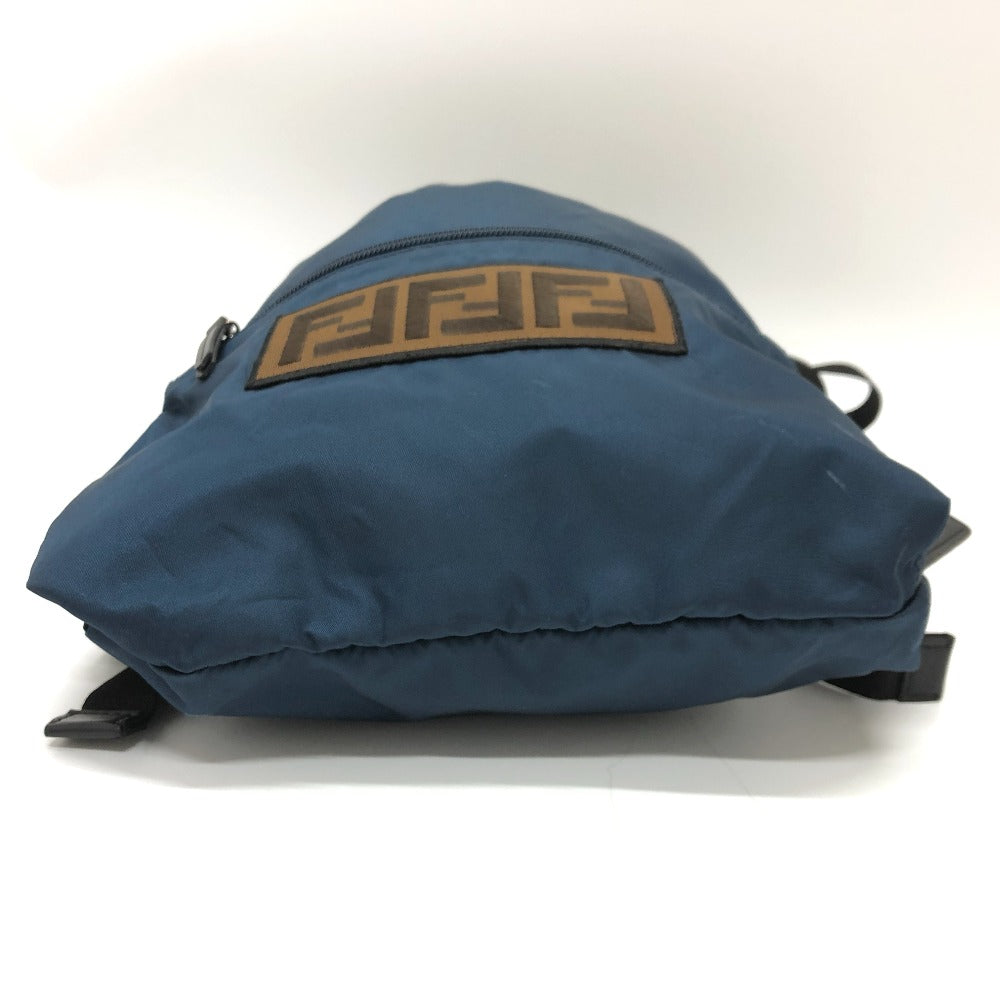 FENDI Backpack 8BZ045 Nylon Navy Zucca logo unisex(Unisex) Used Authentic