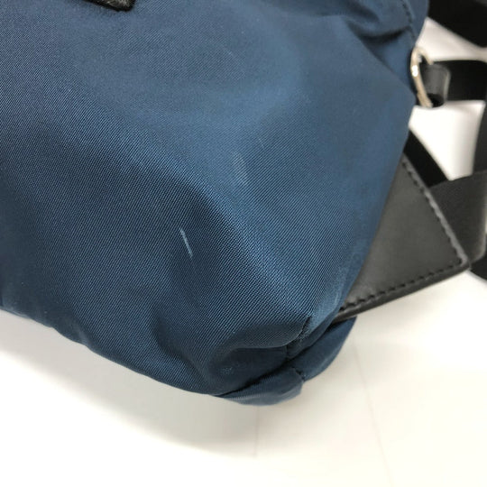 FENDI Backpack 8BZ045 Nylon Navy Zucca logo unisex(Unisex) Used Authentic