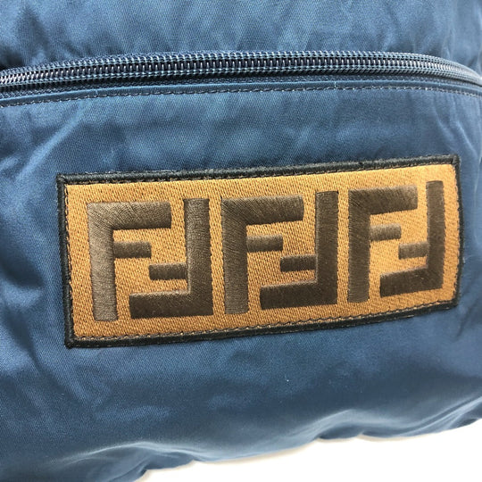 FENDI Backpack 8BZ045 Nylon Navy Zucca logo unisex(Unisex) Used Authentic