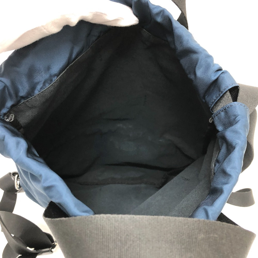 FENDI Backpack 8BZ045 Nylon Navy Zucca logo unisex(Unisex) Used Authentic