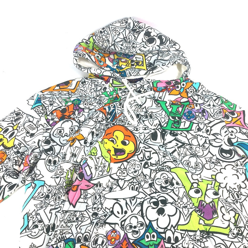 LOUIS VUITTON Hoodie 1AB54L cotton multicolor Apparel Long Sleeve Sweatshirt Tops Monogram Comics Hoodie Mix mens M Used Authentic