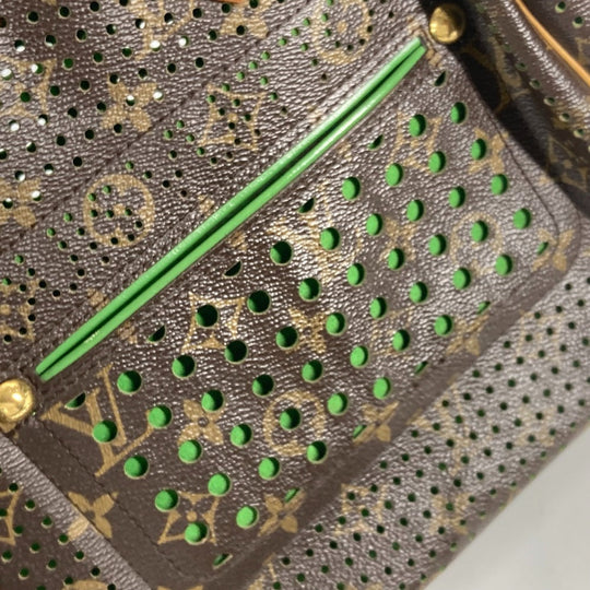 LOUIS VUITTON Handbag M95181 Monogram canvas green Monogram Perfo Speedy 30 Women Used Authentic