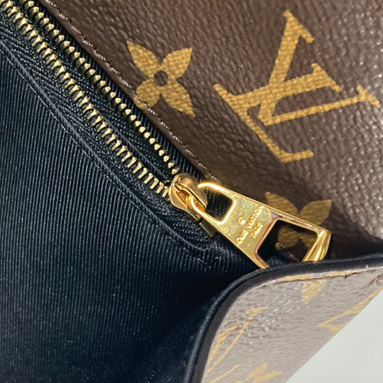 LOUIS VUITTON Handbag M53353 Patent Leather, Monogram Canvas black Monogram Cherry wood PM Women Used Authentic