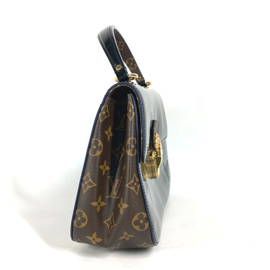 LOUIS VUITTON Handbag M53353 Patent Leather, Monogram Canvas black Monogram Cherry wood PM Women Used Authentic