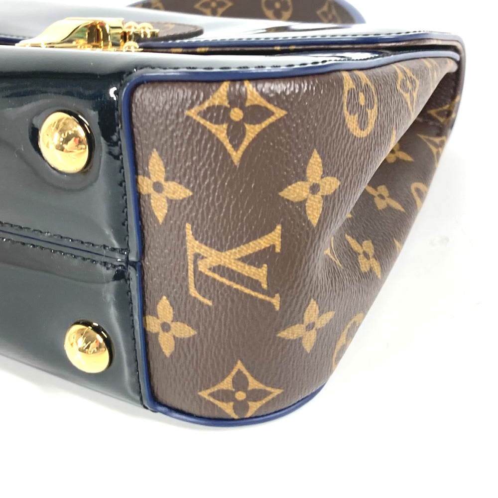 LOUIS VUITTON Handbag M53353 Patent Leather, Monogram Canvas black Monogram Cherry wood PM Women Used Authentic