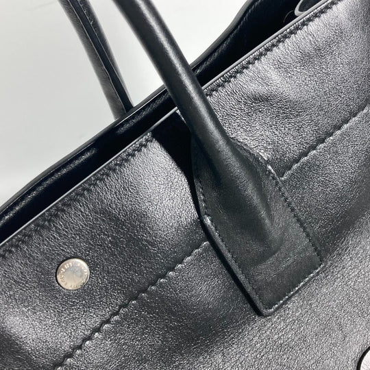 SAINT LAURENT PARIS Shoulder Bag 587273 Calf leather black logo RIVE GAUCHE mens Used Authentic