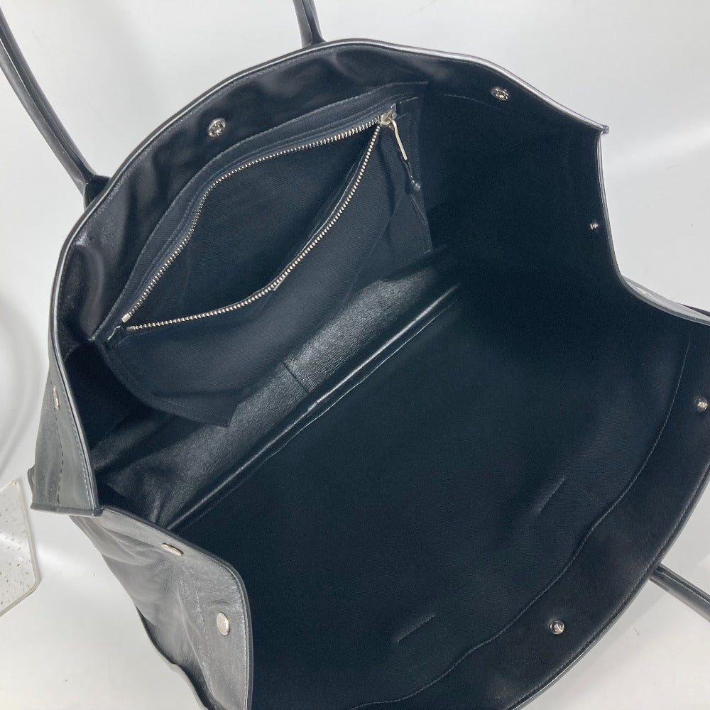 SAINT LAURENT PARIS Shoulder Bag 587273 Calf leather black logo RIVE GAUCHE mens Used Authentic