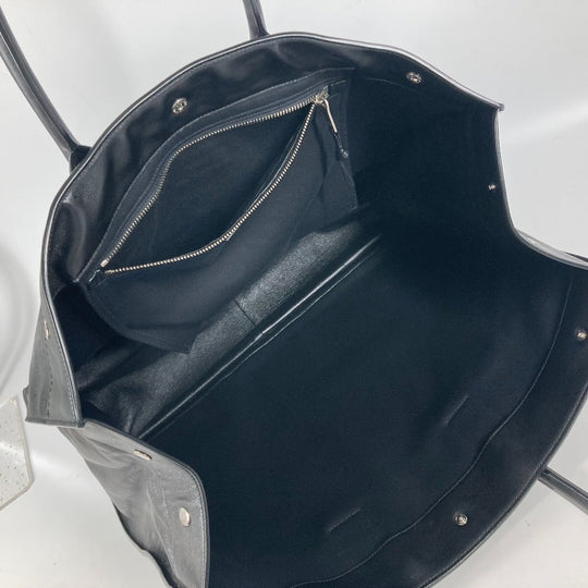 SAINT LAURENT PARIS Shoulder Bag 587273 Calf leather black logo RIVE GAUCHE mens Used Authentic