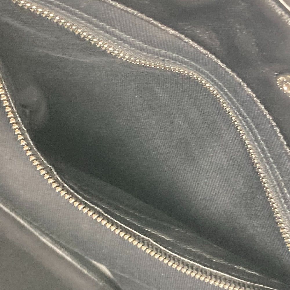 SAINT LAURENT PARIS Shoulder Bag 587273 Calf leather black logo RIVE GAUCHE mens Used Authentic