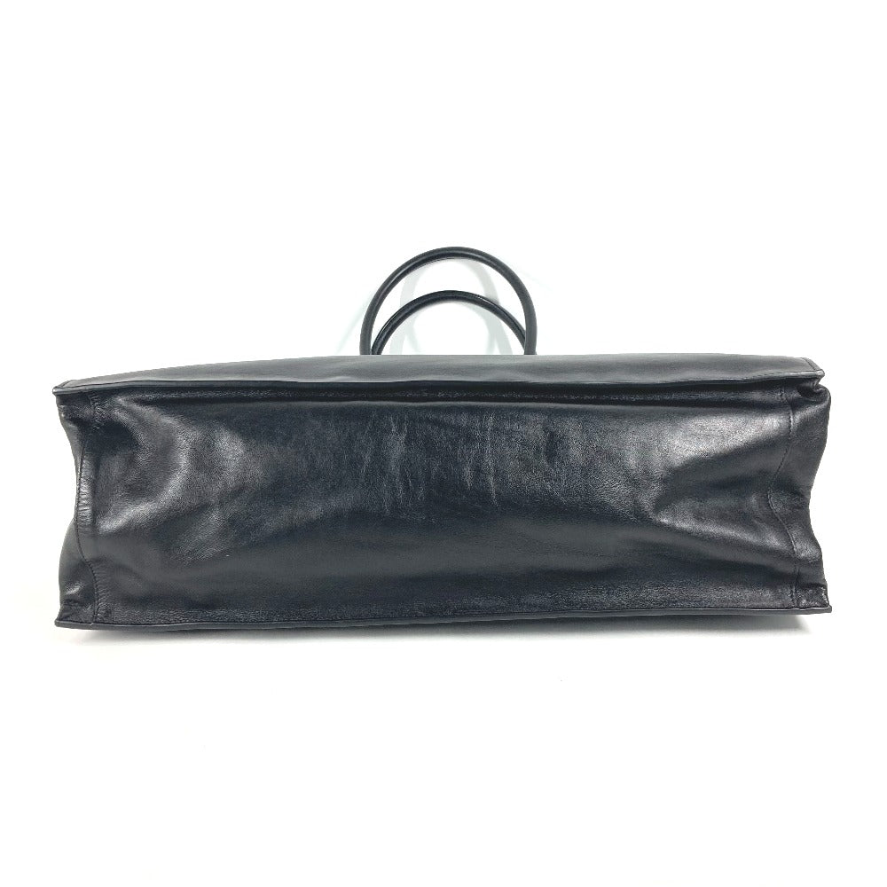 SAINT LAURENT PARIS Shoulder Bag 587273 Calf leather black logo RIVE GAUCHE mens Used Authentic