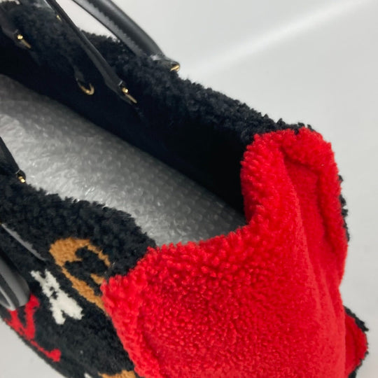 LOUIS VUITTON Shoulder Bag M55421 Shearing black Monogram teddy On the go GM Women Used Authentic