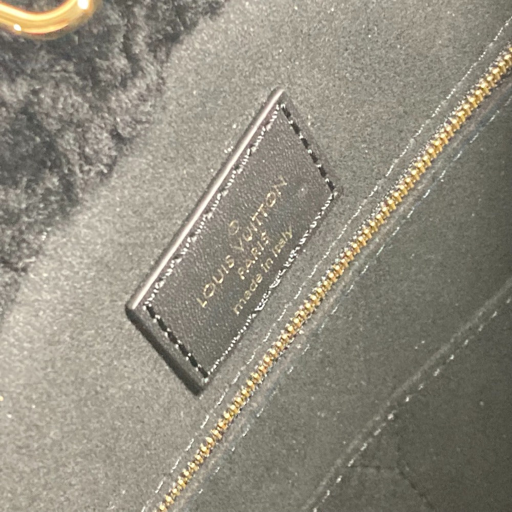 LOUIS VUITTON Shoulder Bag M55421 Shearing black Monogram teddy On the go GM Women Used Authentic