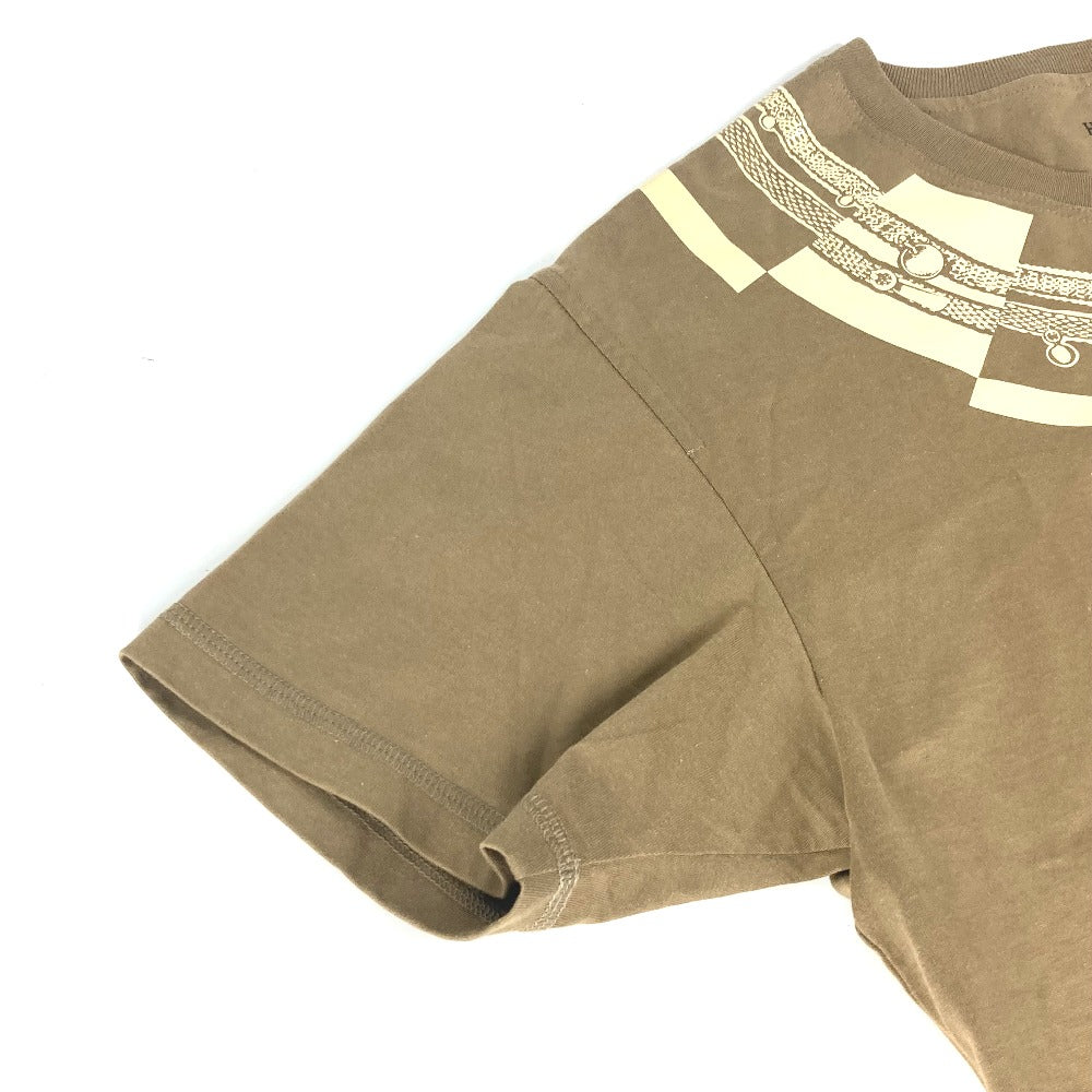 HERMES Short sleeve T-shirt cotton Brown LE TRESOR DE MEDOR Women 36 Used Authentic
