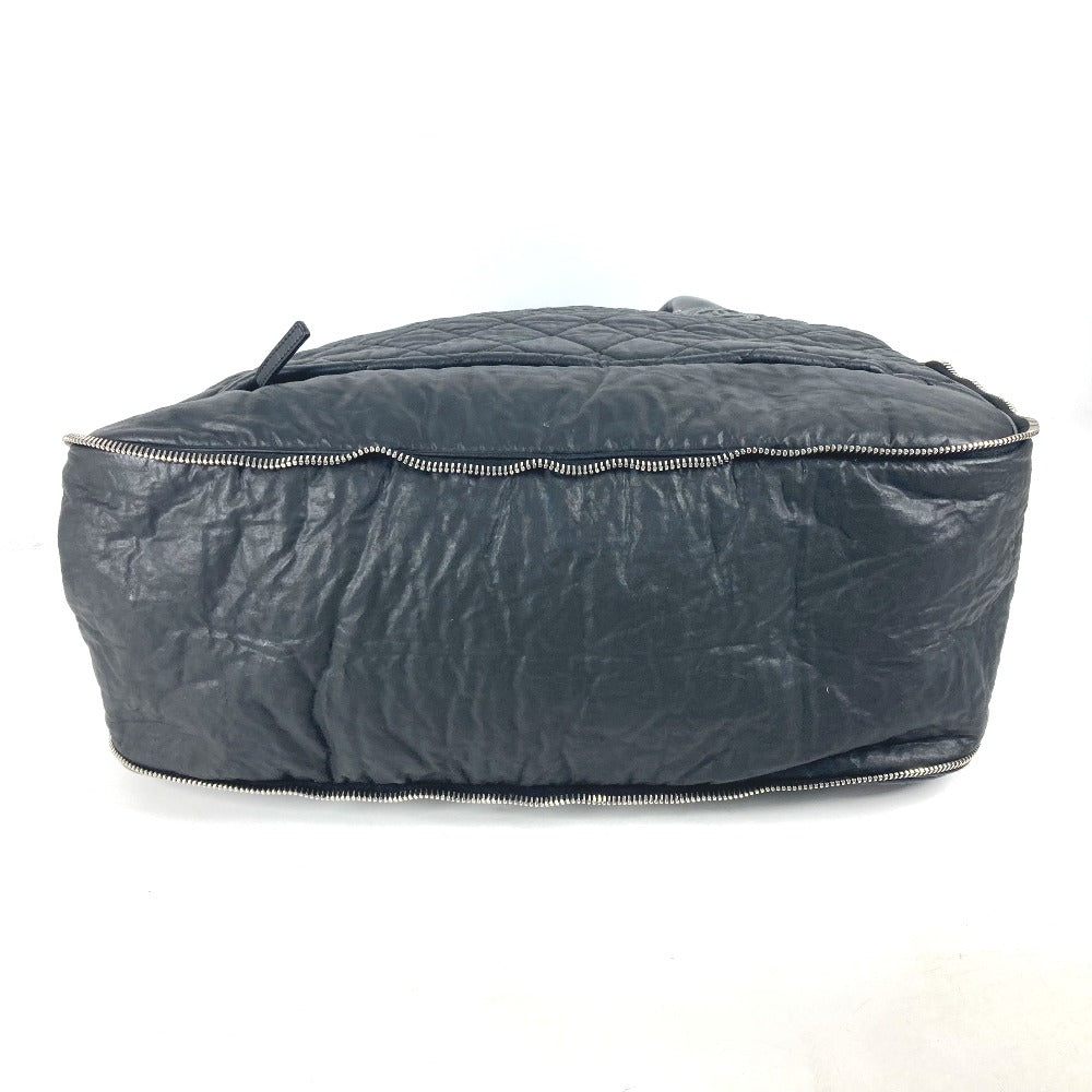 CHANEL Boston Duffel bag Coated canvas black Travel bag CC COCO Mark Matelasse Quilting Women Used Authentic