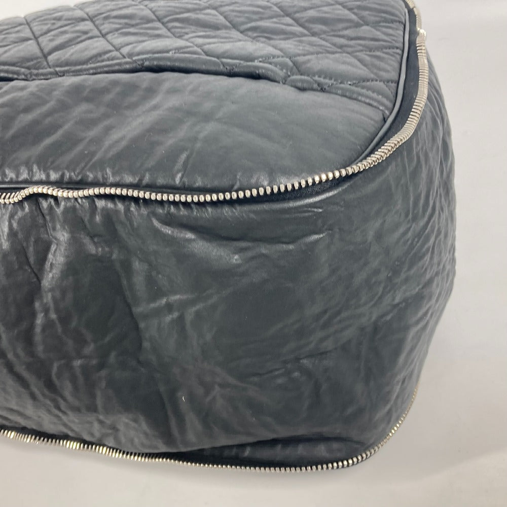 CHANEL Boston Duffel bag Coated canvas black Travel bag CC COCO Mark Matelasse Quilting Women Used Authentic