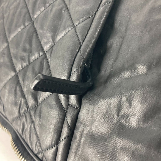 CHANEL Boston Duffel bag Coated canvas black Travel bag CC COCO Mark Matelasse Quilting Women Used Authentic