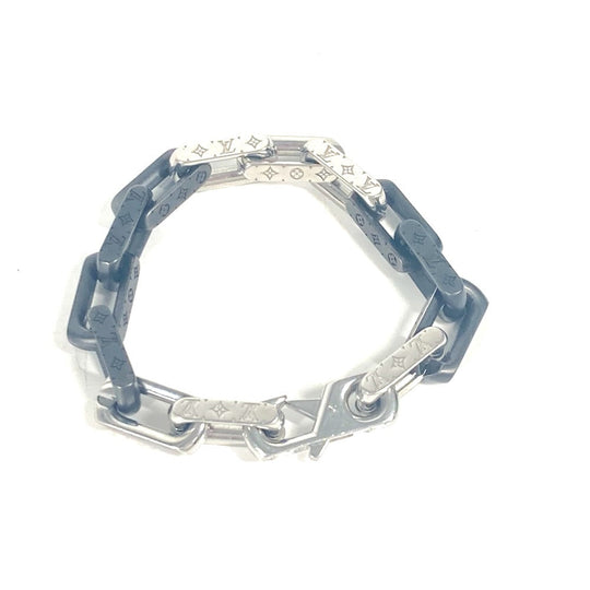 LOUIS VUITTON bracelet M00686 metal black Bracelet Monogram Chain mens Used Authentic