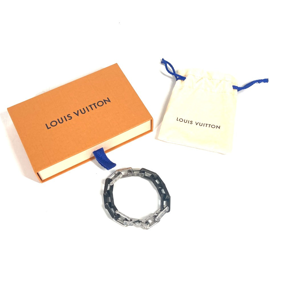 LOUIS VUITTON bracelet M00686 metal black Bracelet Monogram Chain mens Used Authentic