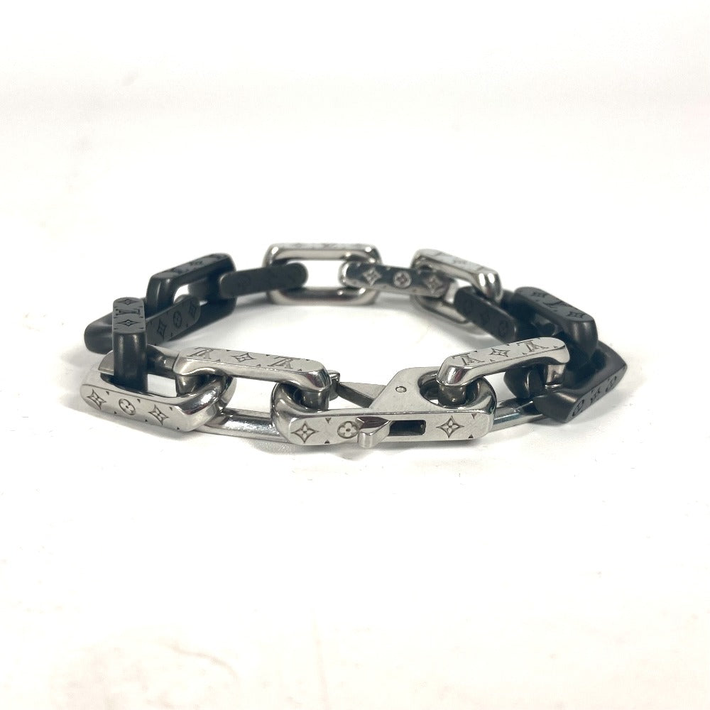 LOUIS VUITTON bracelet M00686 metal black Bracelet Monogram Chain mens Used Authentic