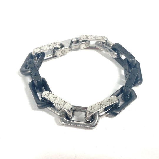 LOUIS VUITTON bracelet M00686 metal black Bracelet Monogram Chain mens Used Authentic