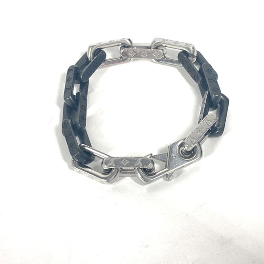LOUIS VUITTON bracelet M00686 metal black Bracelet Monogram Chain mens Used Authentic
