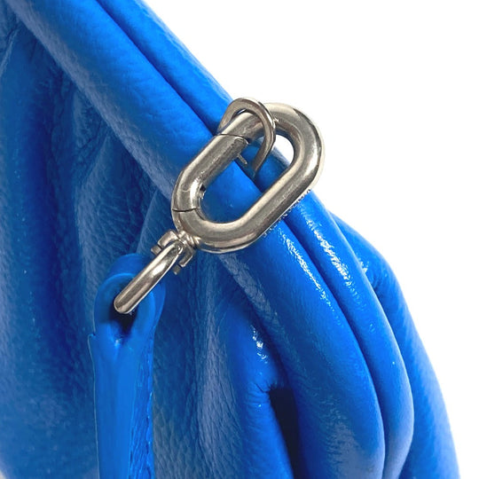 BALENCIAGA Clutch bag 618895 leather blue Cloud XS logo Cloud Women Used Authentic