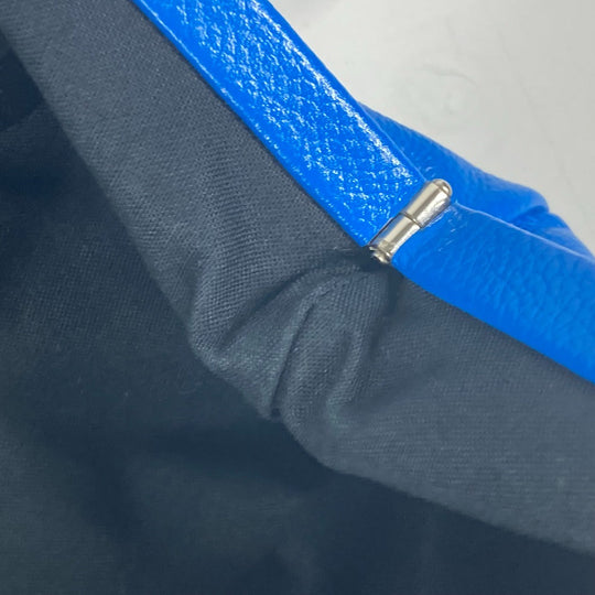 BALENCIAGA Clutch bag 618895 leather blue Cloud XS logo Cloud Women Used Authentic