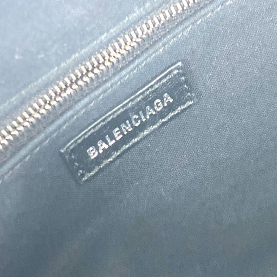 BALENCIAGA Clutch bag 618895 leather blue Cloud XS logo Cloud Women Used Authentic
