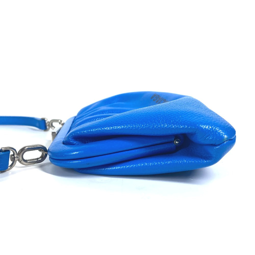 BALENCIAGA Clutch bag 618895 leather blue Cloud XS logo Cloud Women Used Authentic