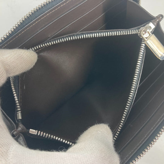 Berluti Long Wallet Purse leather blue ITAUBA long wallet mens Used Authentic