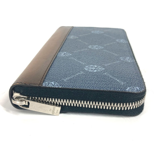 Berluti Long Wallet Purse leather blue ITAUBA long wallet mens Used Authentic