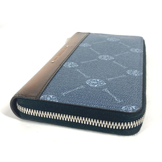Berluti Long Wallet Purse leather blue ITAUBA long wallet mens Used Authentic