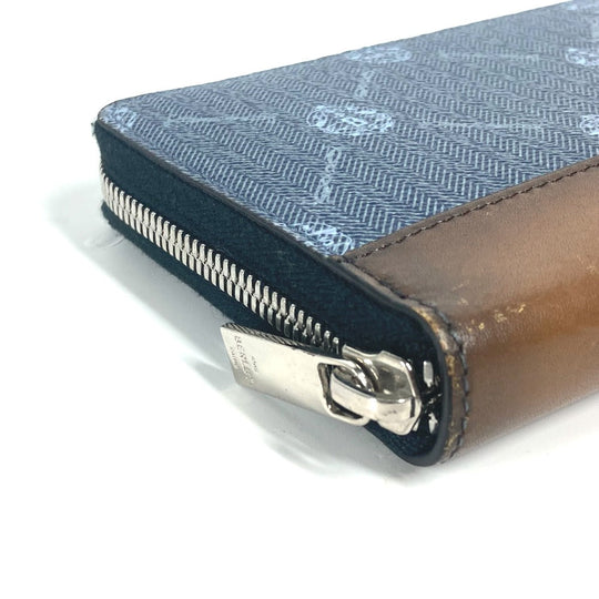 Berluti Long Wallet Purse leather blue ITAUBA long wallet mens Used Authentic