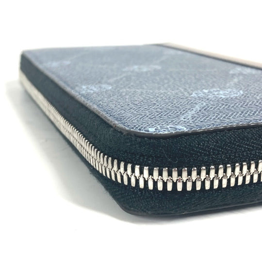 Berluti Long Wallet Purse leather blue ITAUBA long wallet mens Used Authentic