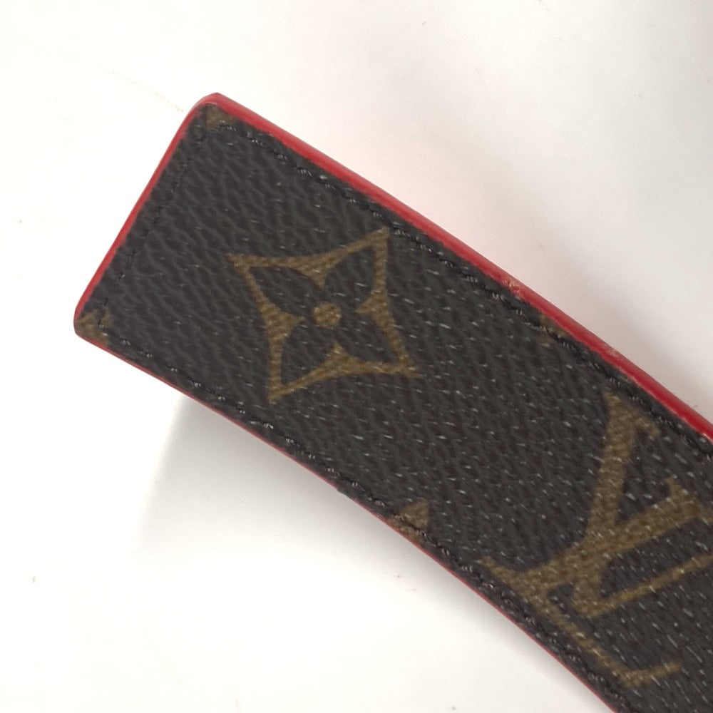 LOUIS VUITTON belt M0322W Monogram canvas Brown Monogram Belt: LV Initial 30MM Reversible Women 80 Used Authentic