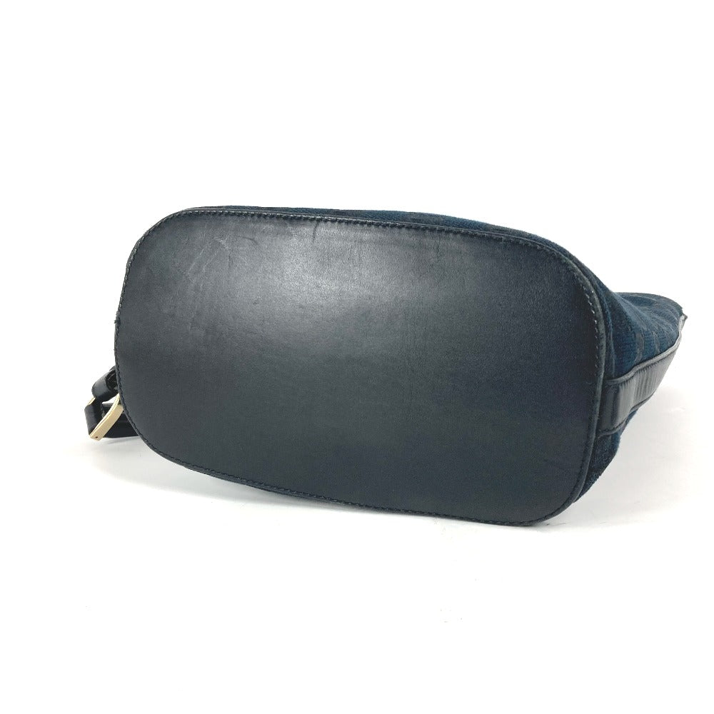 GUCCI Shoulder Bag 001 4286 Leather / canvas black Bucket Bucket GG Women Used Authentic