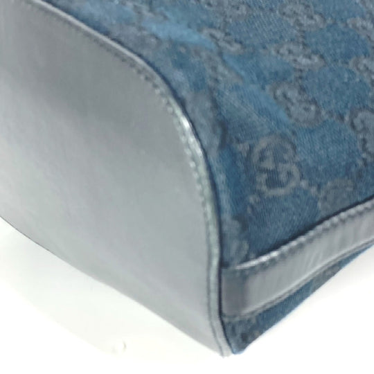 GUCCI Shoulder Bag 001 4286 Leather / canvas black Bucket Bucket GG Women Used Authentic