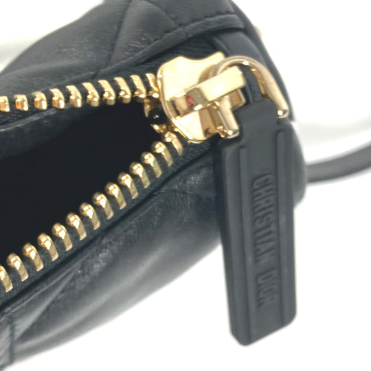 Dior Shoulder Bag M7200ONOA leather black Canage VIBE Hobo Bag Small Women Used Authentic