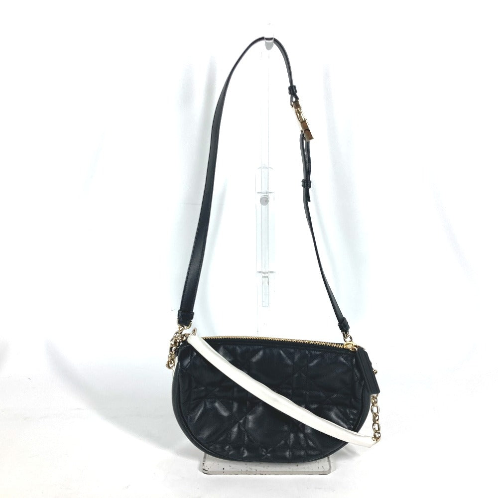 Dior Shoulder Bag M7200ONOA leather black Canage VIBE Hobo Bag Small Women Used Authentic