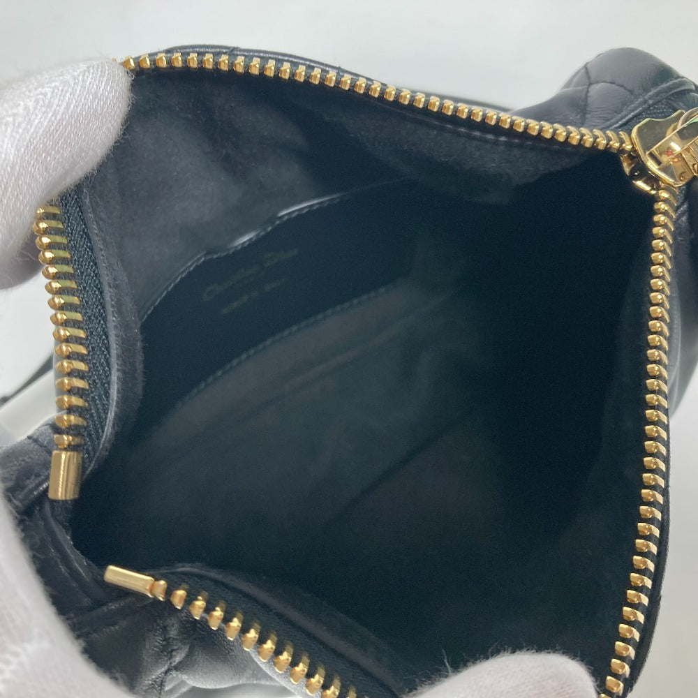 Dior Shoulder Bag M7200ONOA leather black Canage VIBE Hobo Bag Small Women Used Authentic