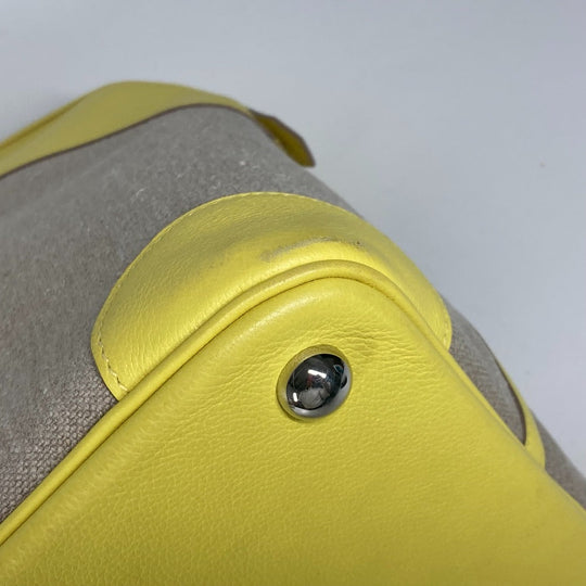 HERMES Tote Bag Swift, Toile H yellow Shoulder Bag Boston Duffel bag Bored 45