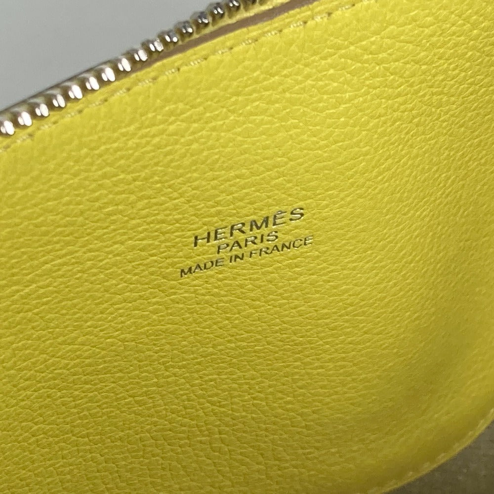 HERMES Tote Bag Swift, Toile H yellow Shoulder Bag Boston Duffel bag Bored 45