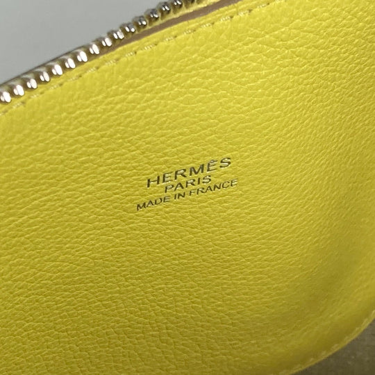 HERMES Tote Bag Swift, Toile H yellow Shoulder Bag Boston Duffel bag Bored 45