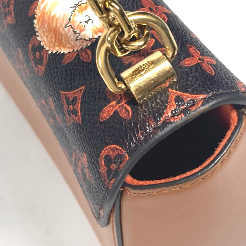 LOUIS VUITTON Shoulder Bag M44408 Monogram canvas Brown Monogram Catgram Cat Sac Twist MM Women Used Authentic