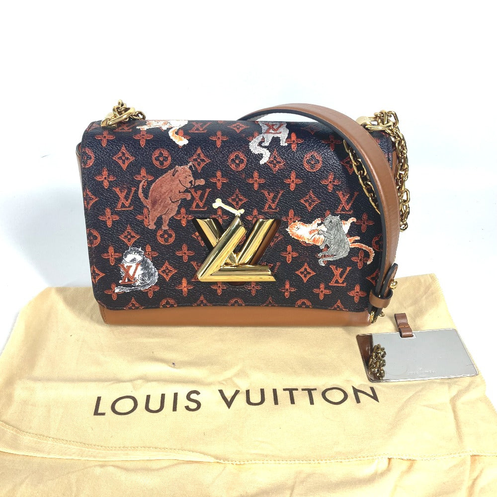 LOUIS VUITTON Shoulder Bag M44408 Monogram canvas Brown Monogram Catgram Cat Sac Twist MM Women Used Authentic
