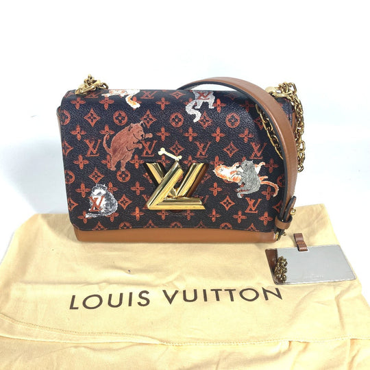 LOUIS VUITTON Shoulder Bag M44408 Monogram canvas Brown Monogram Catgram Cat Sac Twist MM Women Used Authentic